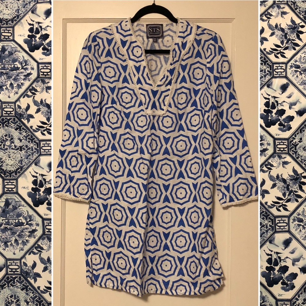 Sail to Sable Geometric Tunic Dress - EEUC - XS